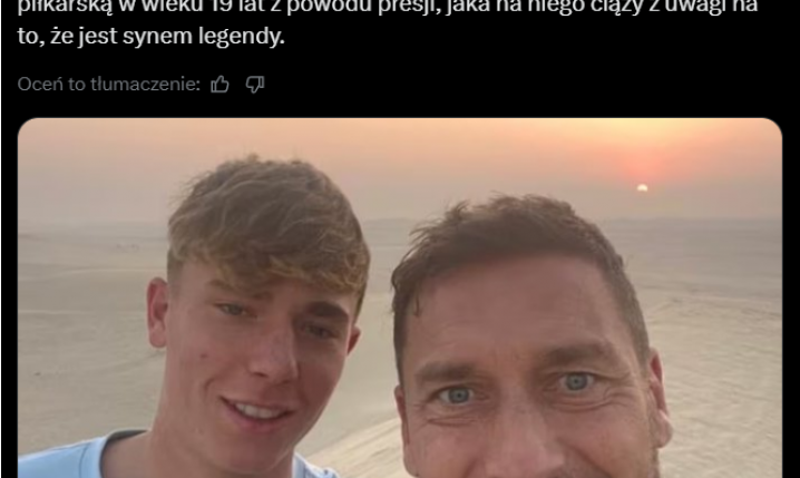 19-letni syn Francesco Tottiego ZAKOŃCZYŁ karierę! OTO POWÓD!